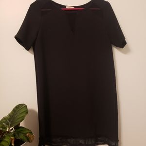 Black and mash mini dress